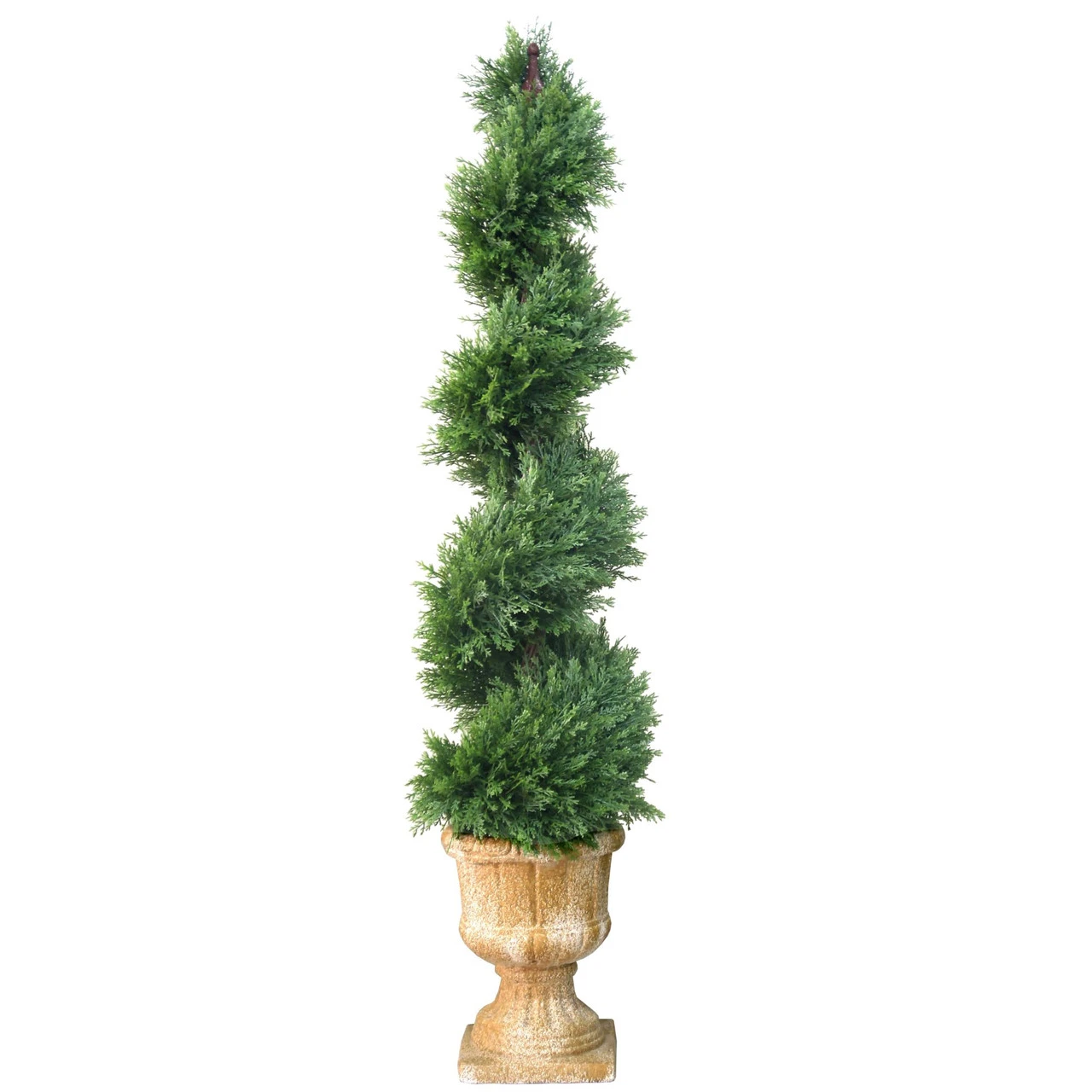 4.5' Potted Juniper Spiral Slim Artificial Christmas Tree - Unlit 3 4.5' Potted Juniper Spiral Slim Artificial Christmas Tree - Unlit