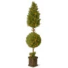 6' Pre-lit Potted Juniper Spiral Pencil Artificial Christmas Tree - Clear Lights -Optimal Christmas Shop dnat lcyt4 302 72 1 99996.1667574381