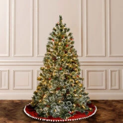6.5 Ft. Crystal Cashmere Tree With Clear Lights -Optimal Christmas Shop dnat mcc19 300 60 2 54133.1667573364
