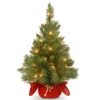 2’ Pre-lit Potted Majestic Fir Tree Artificial Christmas Tree In Burgundy Cloth Bag – Clear Lights -Optimal Christmas Shop dnat mj3 24bglo 1 01 08595.1667656557