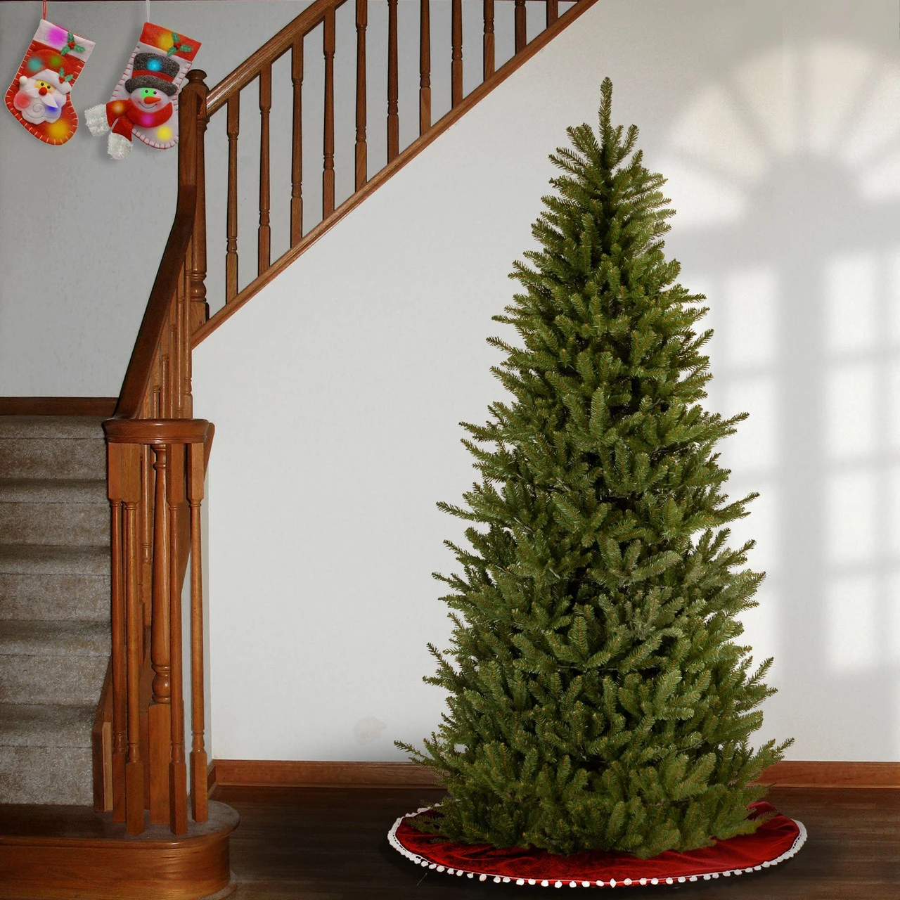 9' Natural Fraser Slim Fir Artificial Christmas Tree - Unlit 5 9' Natural Fraser Slim Fir Artificial Christmas Tree - Unlit - Image 3