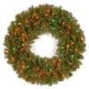 Pre-Lit Norwood Fir Artificial Christmas Wreath - 36-Inch, Multi-color Lights -Optimal Christmas Shop dnat nf 36wrlo 1 1 05116.1667684362