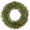 Pre-Lit Norwood Fir Artificial Christmas Wreath - 48-Inch, Clear Lights -Optimal Christmas Shop dnat nf 48wlo 1 04777.1667533511
