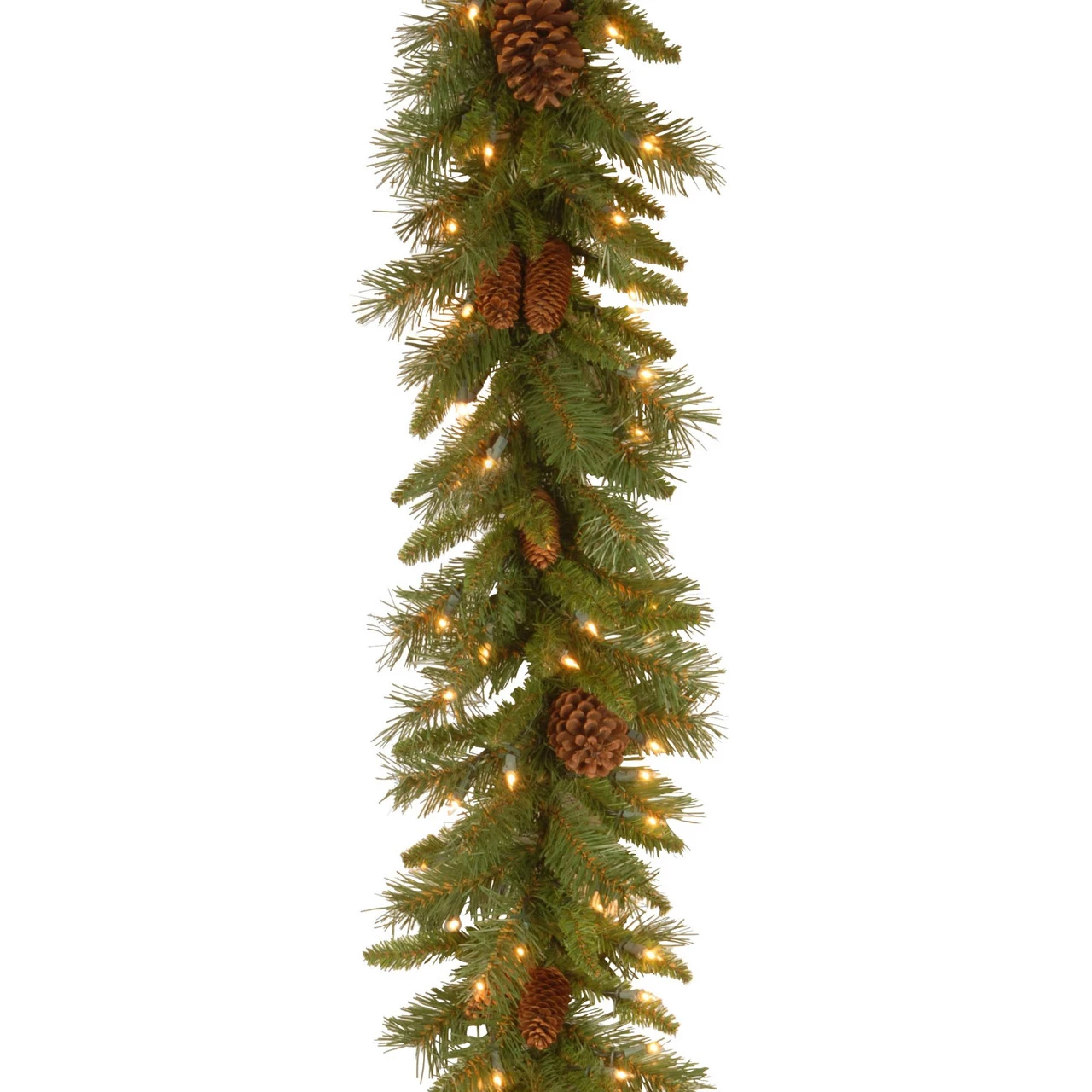 9' Pre-Lit Medium Pine Artificial Christmas Garland - Clear Lights 3 9' Pre-Lit Medium Pine Artificial Christmas Garland - Clear Lights