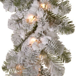 9' X 12" Pre-Lit Snowy Camden Artificial Christmas Garland - Clear Lights -Optimal Christmas Shop dnat pecd3 300 9b s 2 44961.1667489208