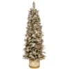 6' Pre-Lit Slim Frosted Colonial Artificial Half Wall Christmas Tree - Clear Lights -Optimal Christmas Shop dnat peco8 362 6h 1 39295.1667569298