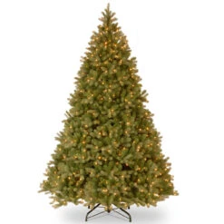10’ Pre-Lit Downswept Fir Artificial Christmas Tree - Clear Lights