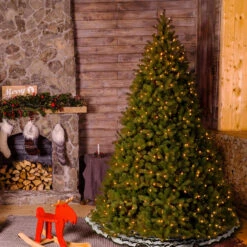 10’ Pre-Lit Downswept Fir Artificial Christmas Tree - Clear Lights -Optimal Christmas Shop dnat pedd1 368 100 4 38597.1667571946