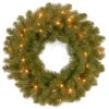 Pre-Lit Downswept Douglas Christmas Wreath - 24-Inch, LED Lights -Optimal Christmas Shop dnat pedd8 312l 24w1 1 27015.1667656807