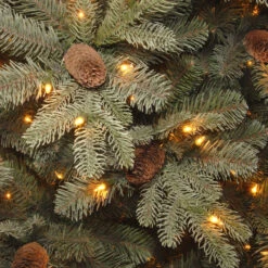 7.5' Frosted Arctic Spruce Artificial Christmas Tree - Clear Lights -Optimal Christmas Shop dnat pefa1 307 75 2 09470.1667536577