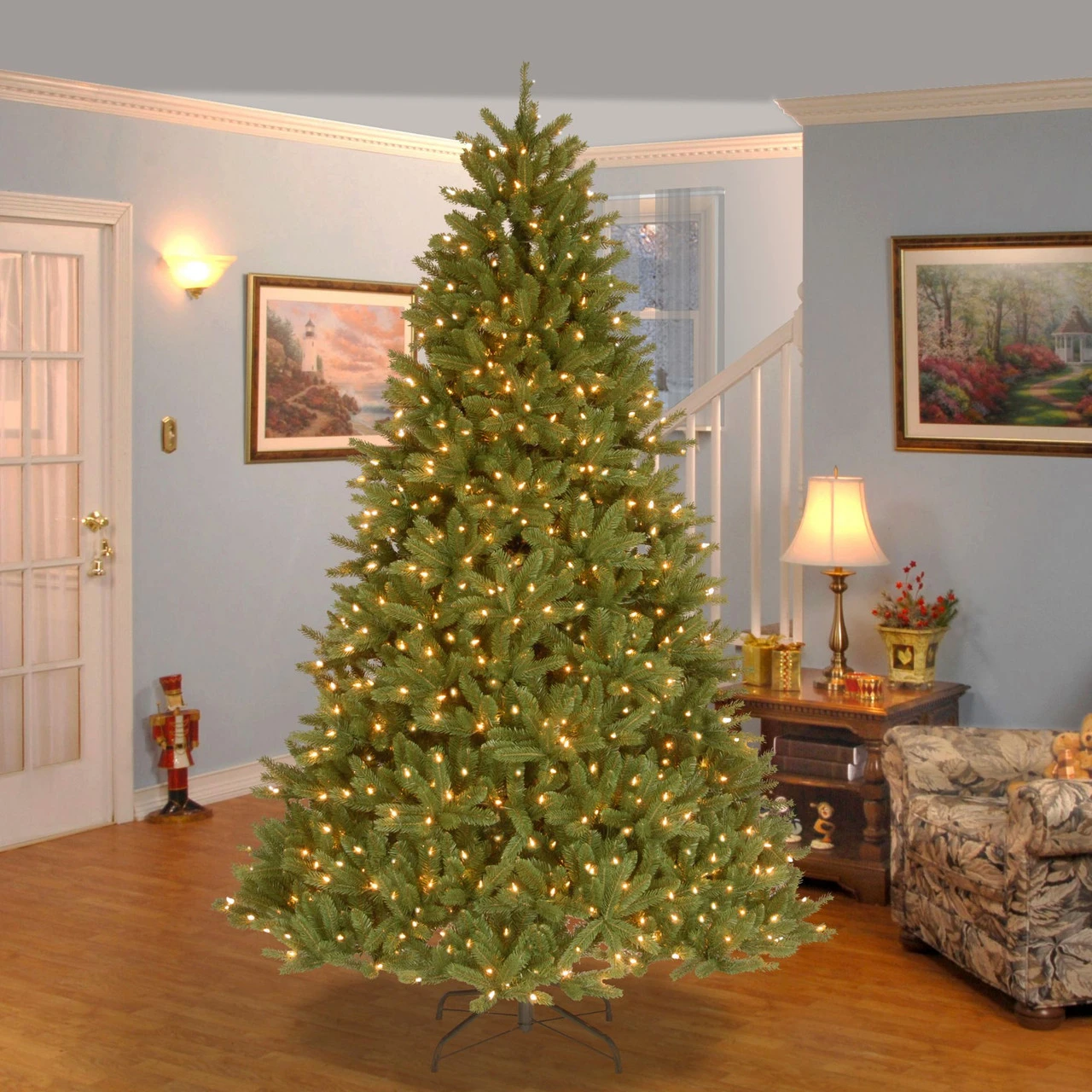 7.5’ Pre-Lit Medium Fir Artificial Christmas Tree - Clear Lights 6 7.5’ Pre-Lit Medium Fir Artificial Christmas Tree - Clear Lights - Image 4