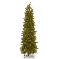 6.5’ Pre-Lit Pencil Fir Artificial Christmas Tree - Clear Lights