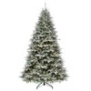 7.5’ Pre-Lit Medium Snowy Stonington Fir Artificial Christmas Tree, Multicolor LED Lights -Optimal Christmas Shop dnat pegs3 d00 75 10776.1667535625
