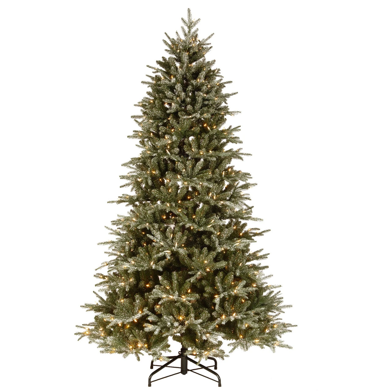 7.5' Pre-Lit Medium Frosted Artificial Christmas Tree - Clear Lights 3 7.5' Pre-Lit Medium Frosted Artificial Christmas Tree - Clear Lights