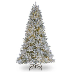 9' Pre-Lit Iceland Fir Artificial Christmas Tree, Dual Color Cosmic LED Lights