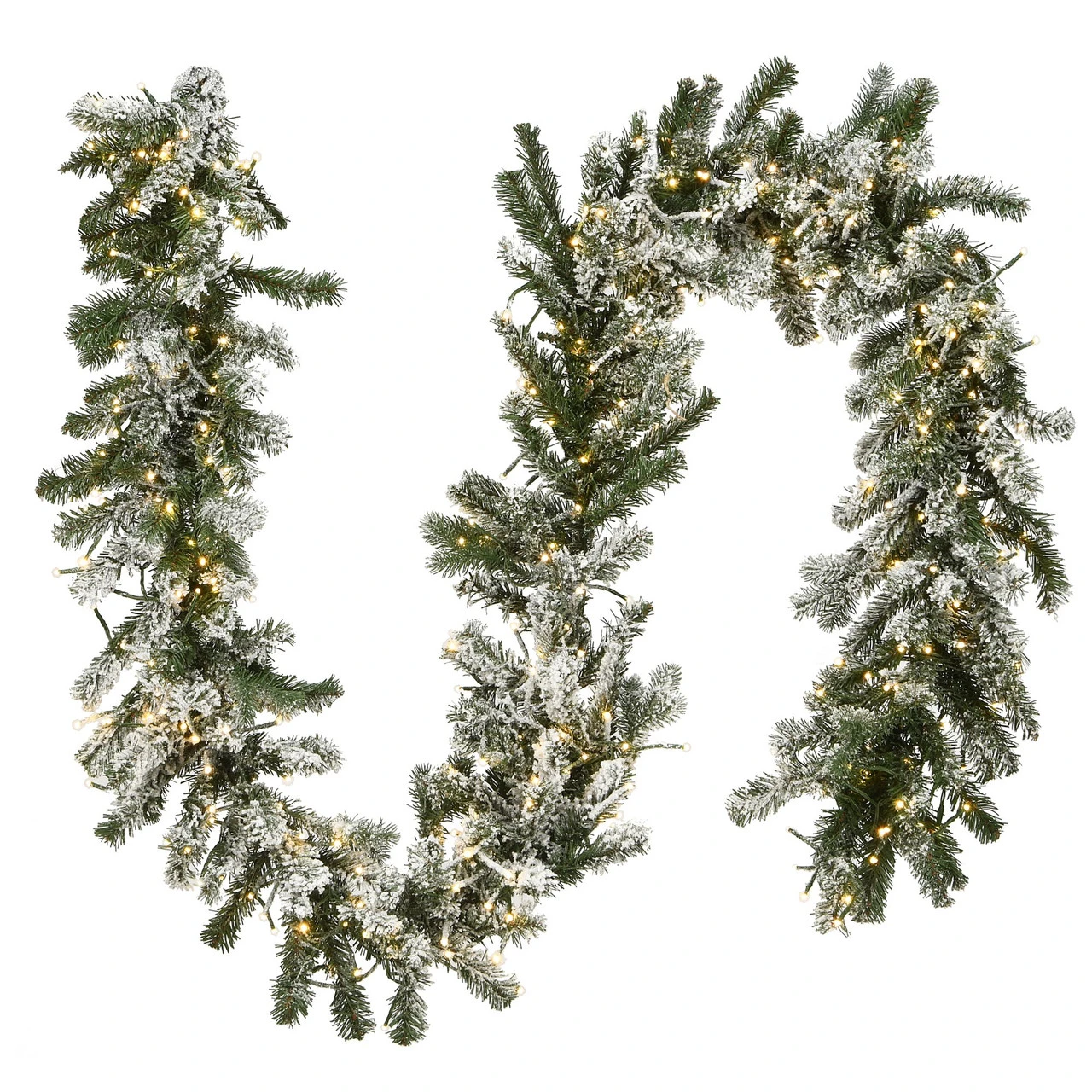 9' X 12" Pre-Lit Battery Operated Snowy Sheffield Spruce Artificial Christmas Garland - Multi-Color LED Lights 3 9' X 12" Pre-Lit Battery Operated Snowy Sheffield Spruce Artificial Christmas Garland - Multi-Color LED Lights