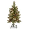 3’ Pre-Lit Glittering Pine Pencil Slim Artificial Christmas Tree - Clear Lights