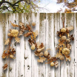 72" Pumpkin And Pinecone Artificial Garland -Optimal Christmas Shop dnat rahv g060669a 05 88135.1667646211