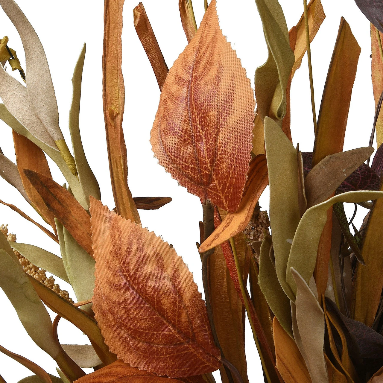 Orange And Brown Harvest Themed Artificial Autumn Wreath - 24-Inch, Unlit 4 Orange And Brown Harvest Themed Artificial Autumn Wreath - 24-Inch, Unlit - Image 2