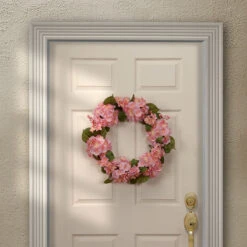 24" Pink Hydrangea Wreath -Optimal Christmas Shop dnat ras sn191416 p1 4 40901.1667494884