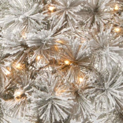32” Pre-Lit Snowy Bristle Pine Snowflake With Battery Operated Warm White LED Lights -Optimal Christmas Shop dnat snp1 300 32sb 1 3 92123.1667580415