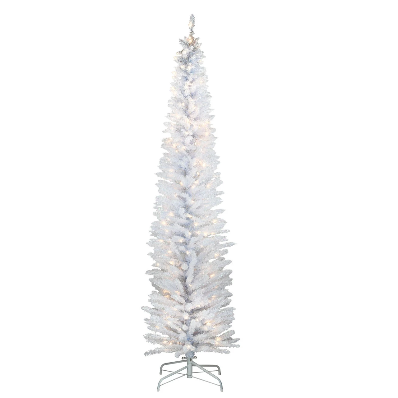 7' Pre-Lit White Iridescent Tinsel Artificial Christmas Tree - Clear Lights 3 7' Pre-Lit White Iridescent Tinsel Artificial Christmas Tree - Clear Lights