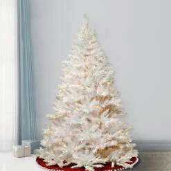 6.5' White Winchester Pine Artificial Christmas Tree - Clear Lights -Optimal Christmas Shop dnat wchw7 300 65 2 70733.1667576081