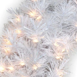 30" Wispy Willow Grande White Wreath With Clear Lights -Optimal Christmas Shop dnat wogw1 304 30w 1 3 62242.1667684334