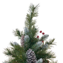 7.5' Pre-Lit Medium Mixed Spruce Artificial Christmas Tree With Frosted Branches - Clear Lights -Optimal Christmas Shop dnhhf 307360 6 21581.1667662860