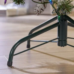 4.5' Pre-Lit Full Mixed Spruce Artificial Christmas Tree With Frosted Branches - Multicolor Lights -Optimal Christmas Shop dnhhf 307367 4 35604.1667678361