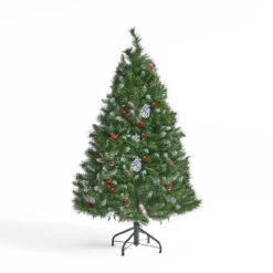4.5' Pre-Lit Full Mixed Spruce Artificial Christmas Tree With Frosted Branches - Multicolor Lights -Optimal Christmas Shop dnhhf 307367 6 13858.1667678361