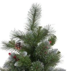 9' Medium Mixed Spruce Artificial Christmas Tree With Glitter Branches And Pinecones - Unlit -Optimal Christmas Shop dnhhf 307374 2 00237.1667490757