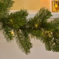 9' X 10" Pre-Lit Mixed Spruce Artificial Christmas Garland - Warm White LED Lights 10 9' X 10" Pre-Lit Mixed Spruce Artificial Christmas Garland - Warm White LED Lights -Optimal Christmas Shop dnhhf 307390 3 26416.1667487237