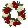 Blueberries And Geranium Artificial Wreath, 21-Inch, Unlit -Optimal Christmas Shop dnnl204324 1 68007.1681814496
