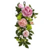 24" Peony And Hydrangea Artificial Spring Teardrop Swag - Unlit 1 24" Peony And Hydrangea Artificial Spring Teardrop Swag - Unlit -Optimal Christmas Shop dnnl204540 1 29891.1681814455