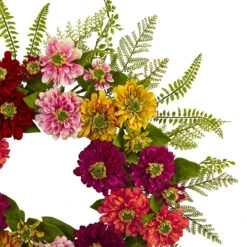 Mixed Flower Artificial Wreath, 20-Inch, Unlit -Optimal Christmas Shop dnnl204582 3 01456.1681814445