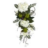 28" Hydrangea Artificial Spring Teardrop Swag - Unlit -Optimal Christmas Shop dnnl204782 1 85555.1681814273