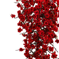 Plum Blossom Teardrop Spring Artificial Wreath, 28-Inch, Unlit -Optimal Christmas Shop dnnl204883 3 25755.1688110073