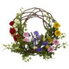 Green Decorative Spring Floral Wreath, 22-Inch 1 Green Decorative Spring Floral Wreath, 22-Inch -Optimal Christmas Shop dnnl204988 1 92070.1681814177