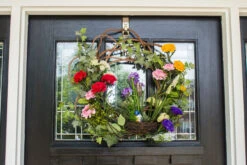 Green Decorative Spring Floral Wreath, 22-Inch 15 Green Decorative Spring Floral Wreath, 22-Inch -Optimal Christmas Shop dnnl204988 6 39705.1681814179