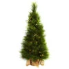 3' Pre-Lit Artificial Christmas Tree With Burlap Bag, Clear Lights -Optimal Christmas Shop dnnl205372 1 48082.1681814045