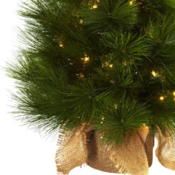 3' Pre-Lit Artificial Christmas Tree With Burlap Bag, Clear Lights 14 3' Pre-Lit Artificial Christmas Tree With Burlap Bag, Clear Lights -Optimal Christmas Shop dnnl205372 6 31506.1681814046