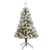 4' Pre-Lit Flocked Fir Artificial Christmas Tree, Warm Clear LED Lights -Optimal Christmas Shop dnnl20t1738 1 84845.1667531326