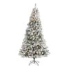 8’ Pre-Lit Flocked Fir Artificial Christmas Tree, Clear LED Lights 2 8’ Pre-Lit Flocked Fir Artificial Christmas Tree, Clear LED Lights -Optimal Christmas Shop dnnl20t1742 1 23474.1677754354