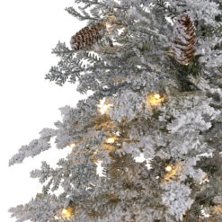 6' Pre-Lit Montana Spruce Flocked Artificial Christmas Tree, Clear LED Lights 13 6' Pre-Lit Montana Spruce Flocked Artificial Christmas Tree, Clear LED Lights -Optimal Christmas Shop dnnl20t1794 5 44692.1680237800