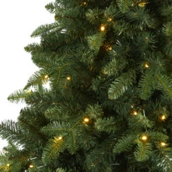 7’ Pre-Lit Grand Teton Artificial Half Wall Christmas Tree, Clear LED Lights -Optimal Christmas Shop dnnl20t2001 6 34038.1680198125