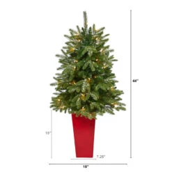 3.5' Pre-Lit Potted Snowed Teton Fir Artificial Christmas Tree, Clear Lights 10 3.5' Pre-Lit Potted Snowed Teton Fir Artificial Christmas Tree, Clear Lights -Optimal Christmas Shop dnnl20t2247 rd 3 41518.1681023936