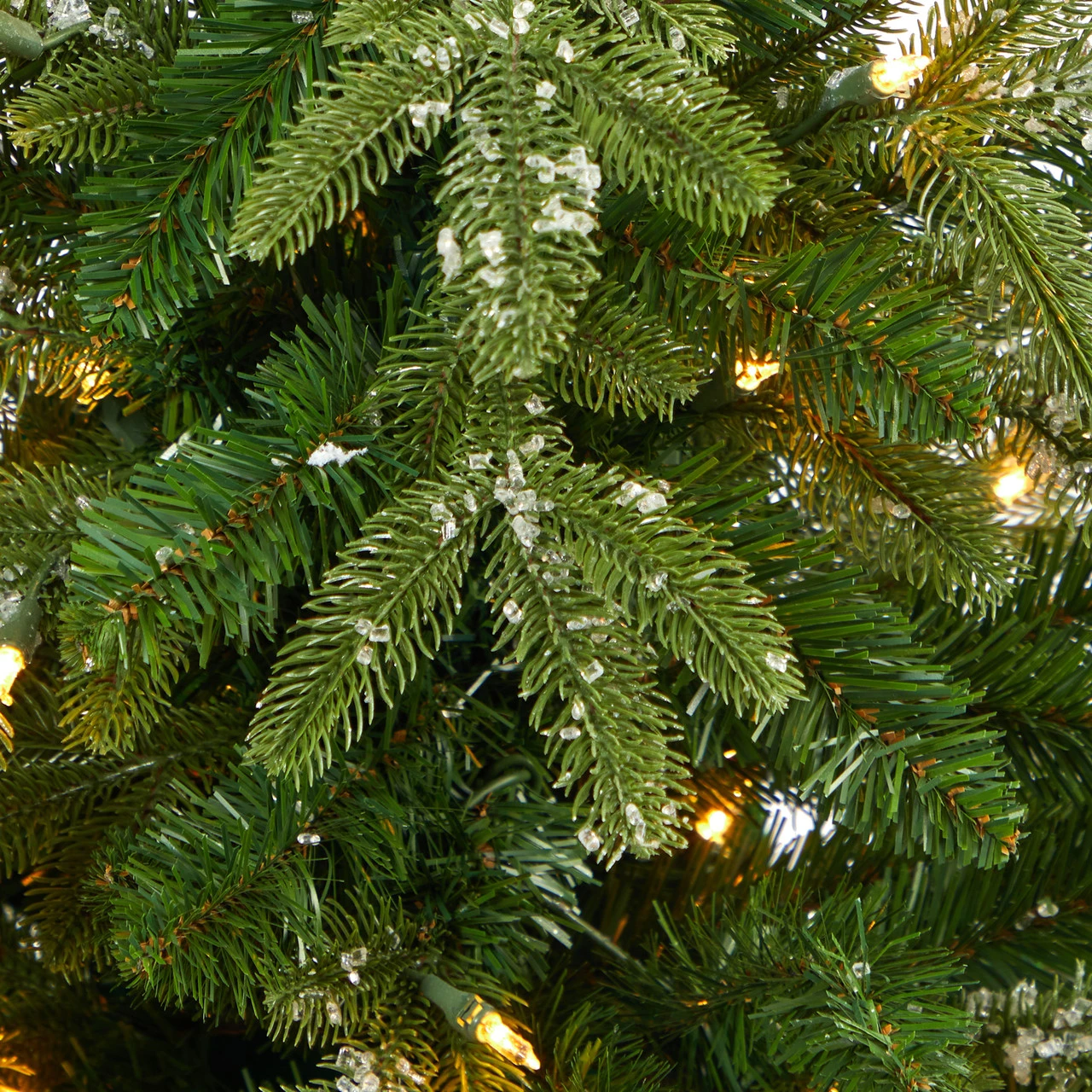 3.5' Pre-Lit Potted Snowed Teton Fir Artificial Christmas Tree, Clear Lights 6 3.5' Pre-Lit Potted Snowed Teton Fir Artificial Christmas Tree, Clear Lights - Image 4