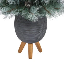 3.5’ Pre-Lit Potted Columbia Pine Artificial Christmas Tree, Clear Lights -Optimal Christmas Shop dnnl20t2275 6 39464.1681023938