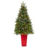 5' Pre-Lit Potted Snow Tipped Mini Artificial Christmas Tree, Clear LED Lights 2 5' Pre-Lit Potted Snow Tipped Mini Artificial Christmas Tree, Clear LED Lights -Optimal Christmas Shop dnnl20t2311 1 46527.1680557245